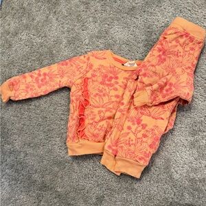 Burt's Bees Orange and Pink Kids Matching Set